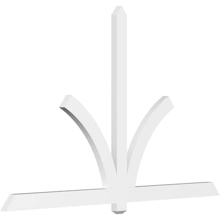 Ekena Millwork Redmond Architectural Grade PVC Gable Bracket, 84"W x 52 1/2"H x 2"D x 4"F, 15/12 Pitch GBP084X53X0204RED00